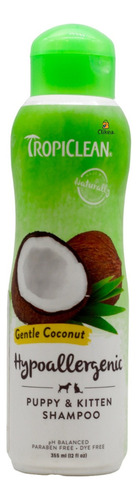Tropiclean Shampoo Hipoalergenico Coco 355 Ml Para Mascotas Fragancia Kiwi Y Manteca De Cacao
