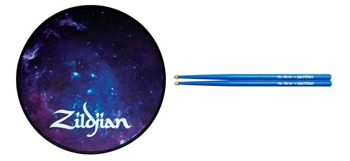 Pad Practica Zildjian Galaxy 6  Vic Firth Kidsticks Azul