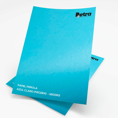 Papel Pérola Azul Claro Tam. A3 - 180g/m² Pacote Com 20 Un