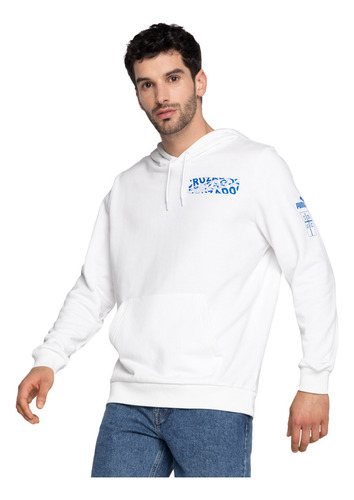 Polerón Puma X Universidad Católica Hombre Graphi Blanco