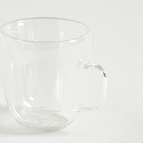 Imagen 2 de 4 de Set De 2 Tazas De Café Doble Vidrio Templado 250 Cc