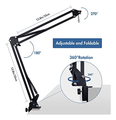 Para Razer Seiren Mini Mic Boom Arm, Compatible Con Micrófon