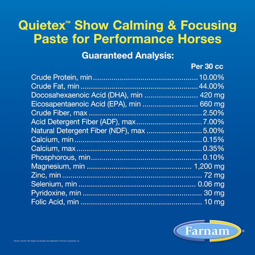 Pasta Calmante E Focante Farnam Quietex Show Para Cavalos 30