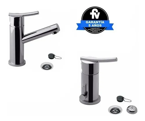Griferia Lavatorio Bidet Fv Libby Monocomando Cromo
