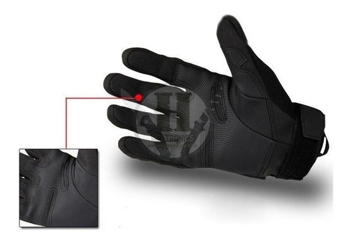 Imagen 5 de 7 de Guantes Tacticos Blackhawk Dedo Completo Negro Tiro Moto Pro