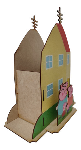 Centro De Mesa 3d Peppa Pig 10 Pz Madera Mdf