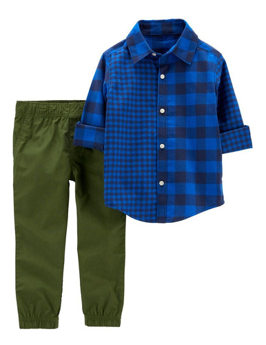 Carter´s. Set 2p. Camisa + Pantalon Tela Avion. 24 Meses