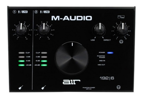Interfaz De Audio Usb Midi M-audio Air 192 6 Placa De Sonido Color Negro