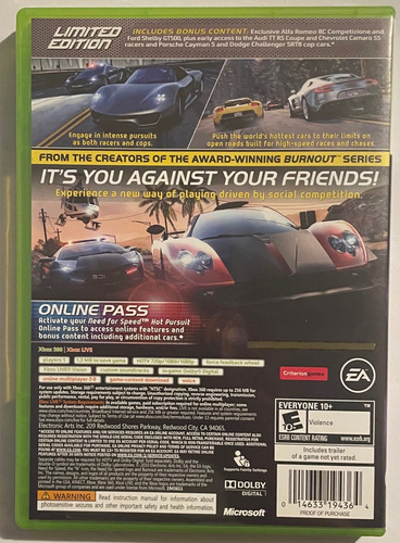 Need For Speed Hot Pursuit Limited Edition Xbox 360