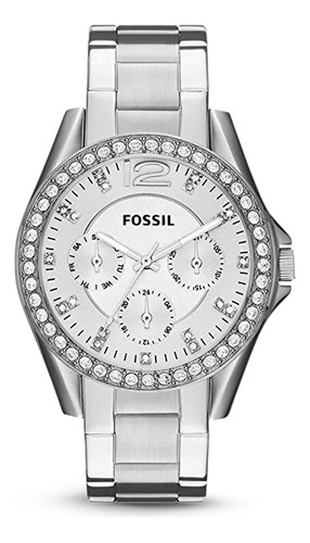 Reloj Fossil Es3202 Plateado Femenino 100% Original 