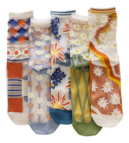 Calcetines Transparentes Para Mujer, Calcetines De Verano