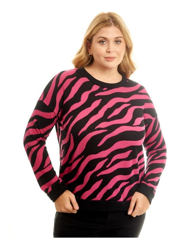 Buzo Sweater Liviano Estampado Talle Grande Plus Size
