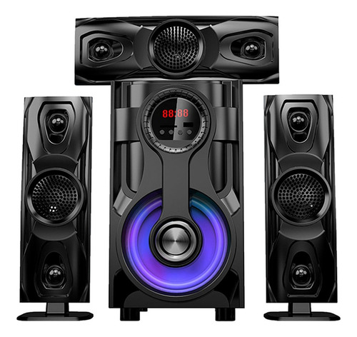 Dmy14 Bocina Estéreo Inalámbrica Bluetooth, Etc. Con Control Color Negro