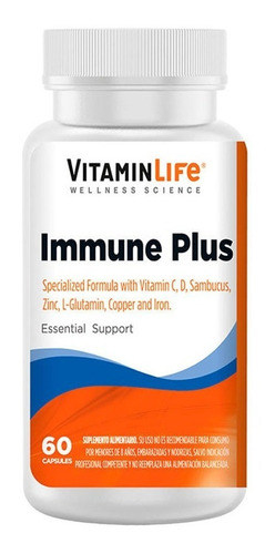 Immune Plus (60 Cápsulas) Vitamin Life 