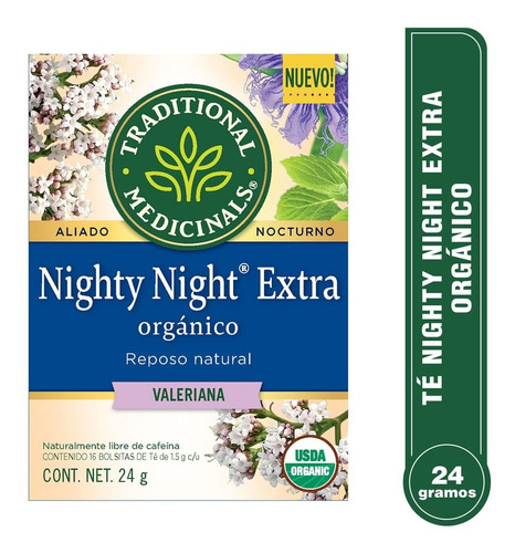 Té Valeriana Nighty Night Extra Traditional Orgánico Kosher