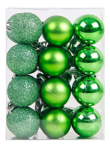 Lasenersm 24 Adornos De Bola De Navidad Irrompibles De 1.18. Color Verde