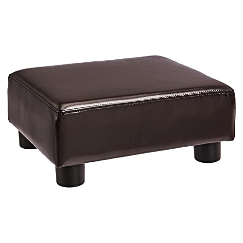 Footrest Small Ottoman Stool Pu Leather Modern Seat Cha...