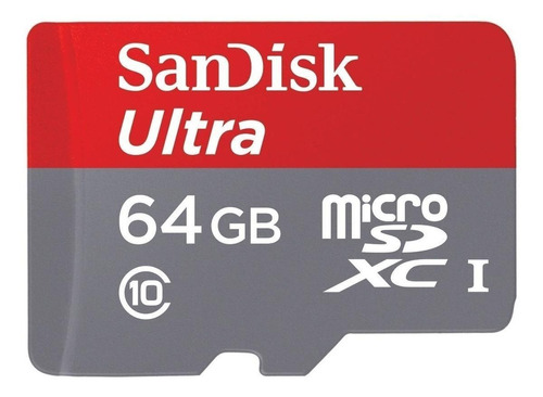 Tarjeta de memoria SanDisk SDSDQUA-064G-A46  Ultra con adaptador SD 64GB
