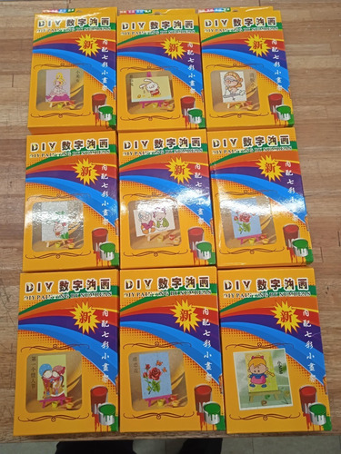 Imagen 5 de 5 de Kit Niños Lienzo + Pincel+ Tempera