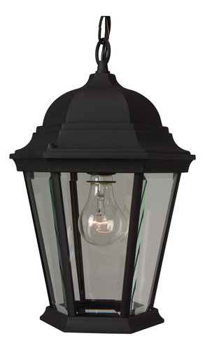 Lampara Techo Exterior Cristal 1 Luz 100 Vatio Color Negro X