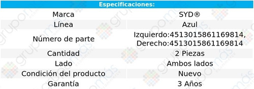 2 Coples Dirección Chevrolet Caprice 71 Al 96 Línea Azul