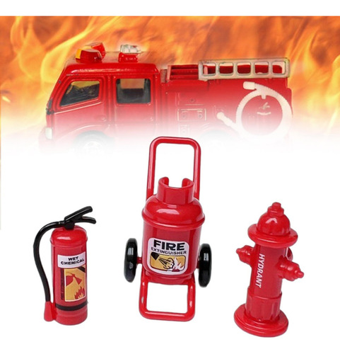 2 Equipo De Extinción De Incendios For Casa De Muñecas,