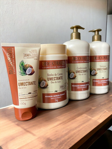 Kit 1 Shampoo 1 Cond 1 Banho De Creme 1 Litro 1 Final. 150