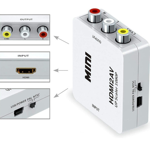 Imagen 5 de 8 de Adaptador Conversor Video Hdmi A Rca