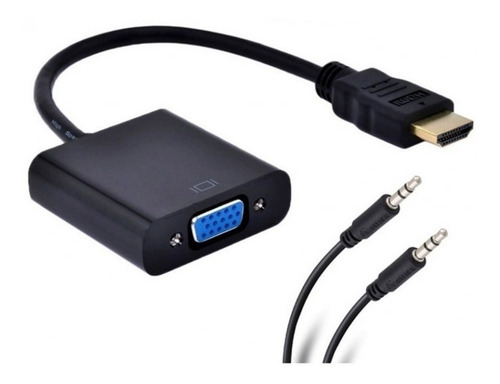 Imagen 3 de 5 de Conversor Hdmi A Vga Cable Adaptador Convertidor Video