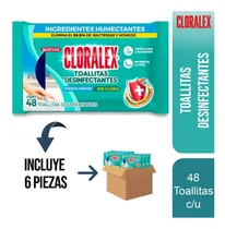 Comprar 6 Pz Toallitas Húmedas Desinfectantes Cloralex 48 Toallitas