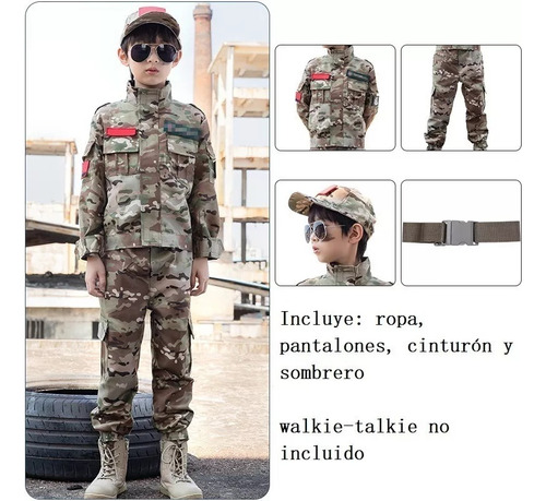 Traje De Rana De Uniforme Militar De Camuflaje For Niños