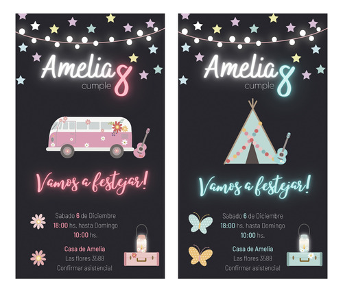 Invitación Digital Personalizada Glamping + Regalo!