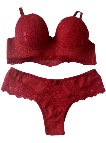 Conjunto Lingerie Vermelho Tamanho M