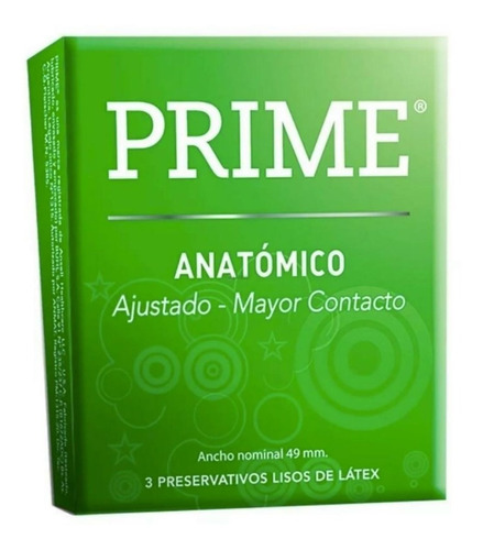 Preservativos Prime Anatomico Ajustado Para Mayor Contacto