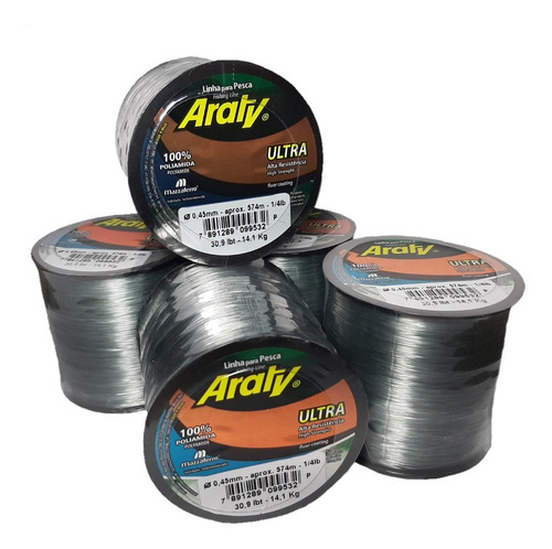 Linha de pesca Araty linha araty prateado 100 gramas prateado2 unidades