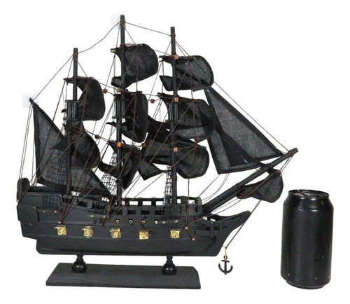Navio Maquete Do Barco Pirata Black Pearl Enfeite Mesa