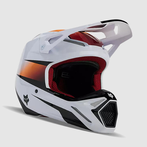 Casco Moto V1 Flora Blanco/negro Fox