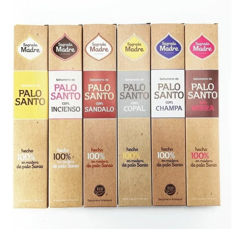 Sahumerios Palosanto Incienso Copal Mirra Sagrada Madre