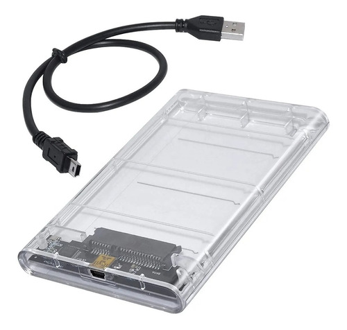 Caja Externa Case Sata Disco Duro 2.5'' Usb 2.0 Transparente