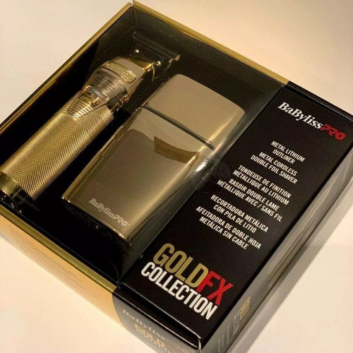 Afeitadora + Terminadora Babyliss Gold Fx Combo Inalambrico Dorado