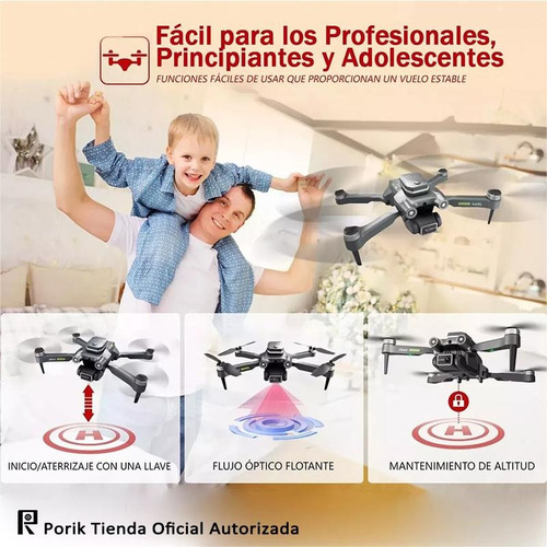Mini Drone Profesional Con 6k Dual Cámara Victure 5g Gps 2 Baterías Color Negro