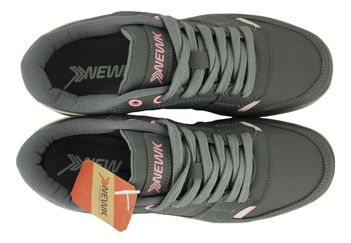 Tenis Newk Mujer Linea Dudley Color Gris Rosa