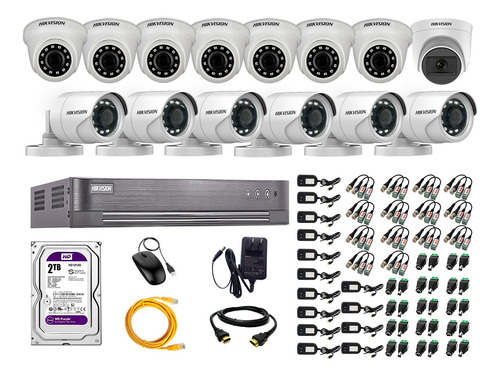 Cámaras Seguridad Kit 14 Full Hd 2tb | 1 Camara C/ Microfono