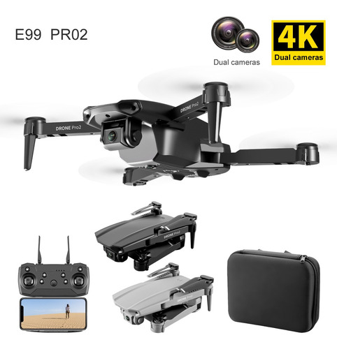 E99 Pro2 Mini Drone Rc Profesional 4k Cámara Dual Zoom 50x