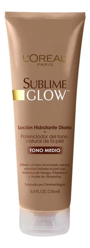 Loción Autobronceante Sublime Glow Loreal Tono Medio 236ml