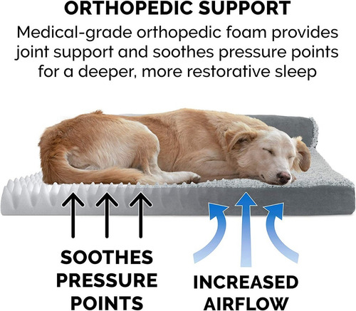 Furhaven Medium Orthopedic Dog Bed Two-tone