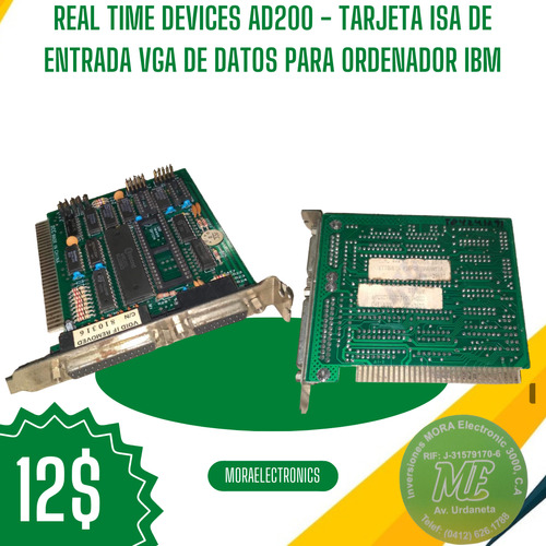 Real Time Devices Ad200-tarjeta Isa De Entrada Vga De Datos