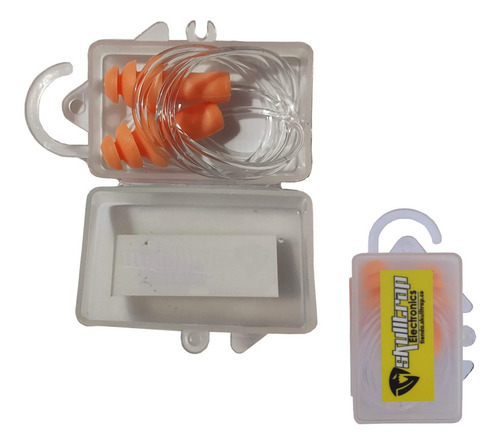 Imagen 2 de 3 de Tapa Oídos Industrial Silicona En Caja Tipo Tapón Skulltrap