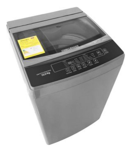 Lavadora Challenger Carga Superior 10.5 Kilogramos Gris Oscu