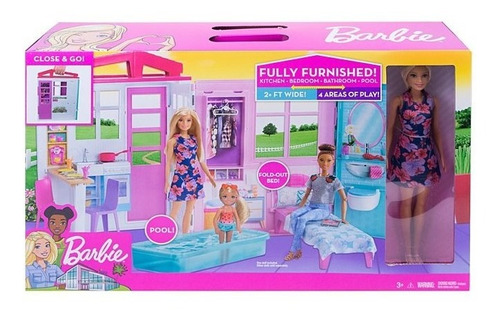 Nova Barbie Casa Completamente Mobiliada Mattel